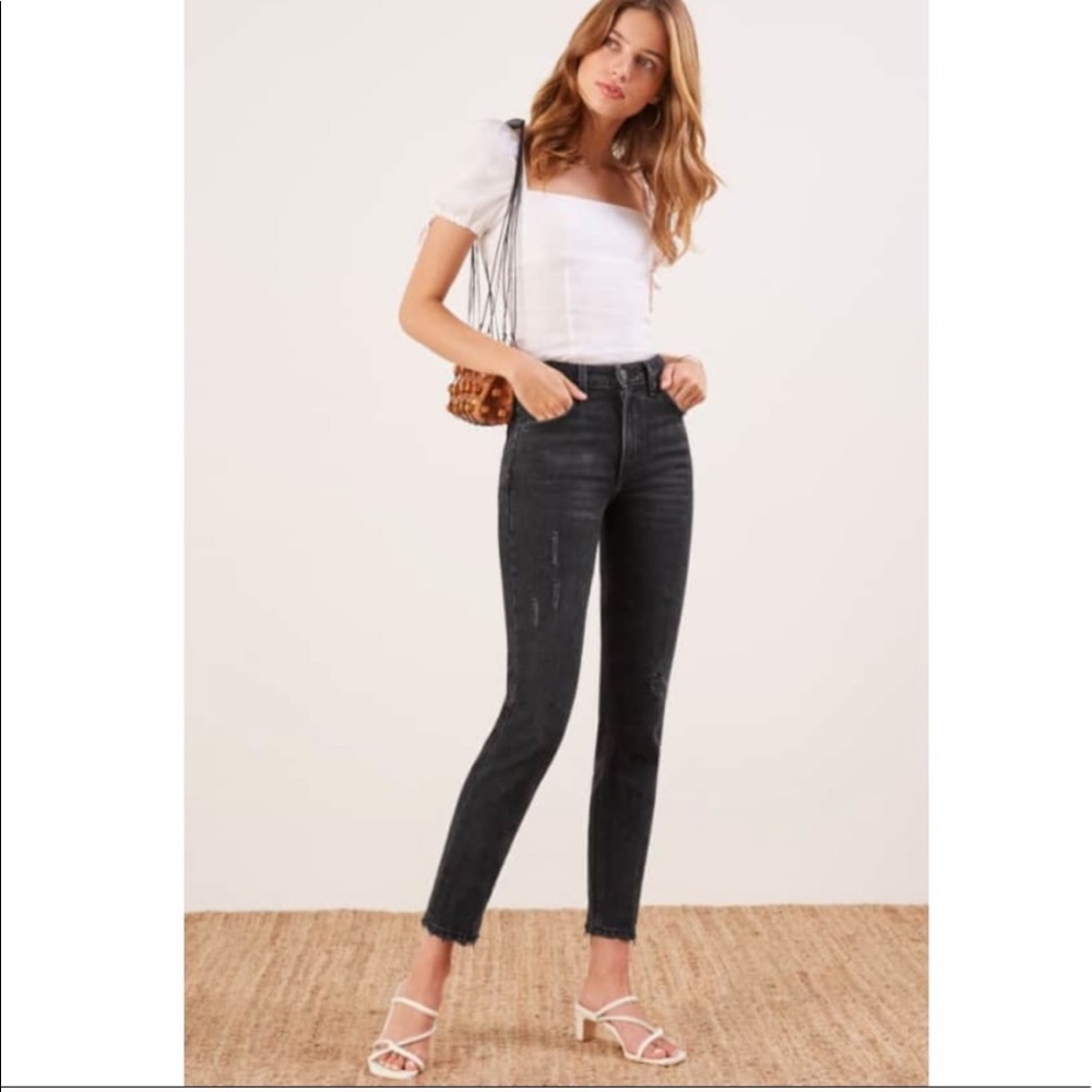 NEW • Reformation • Julia Cigarette Jeans Pacific - Picture 4 of 7